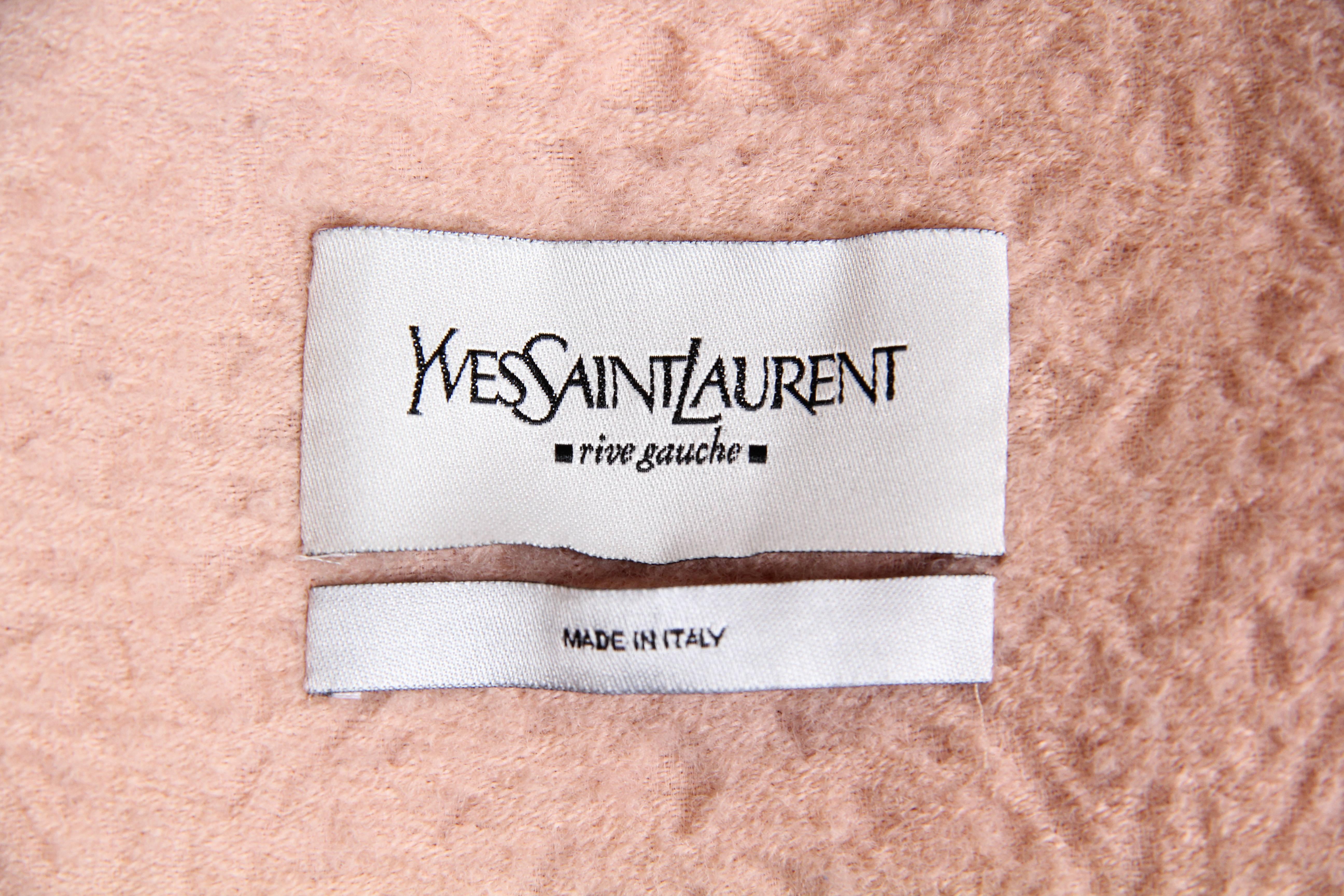 2000S YVES SAINT LAURENT Baby Pink Wool Blend Brocade Tom Ford For YSL Jacket 4