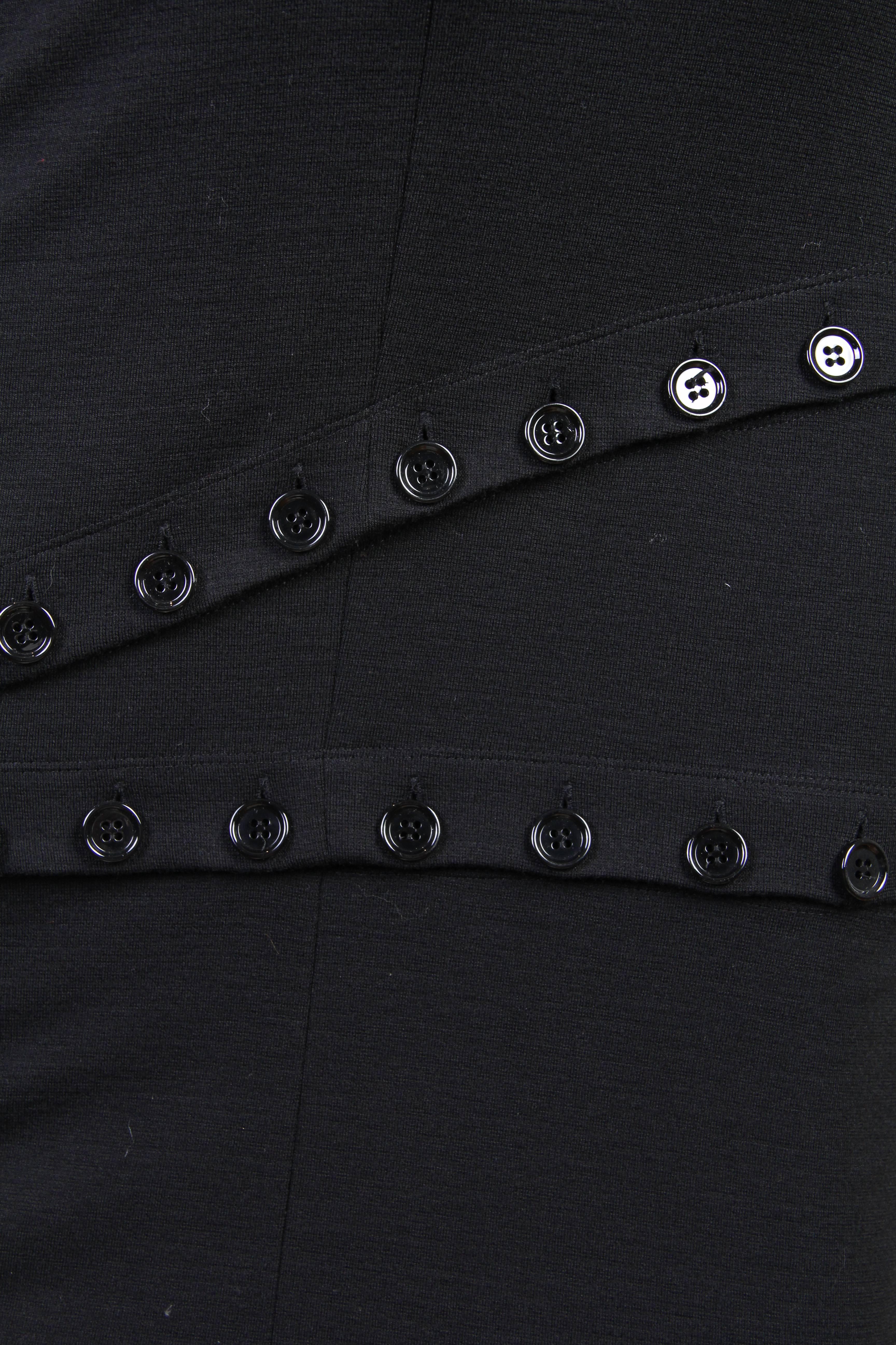 Dolce & Gabbana Black Button Dress 2