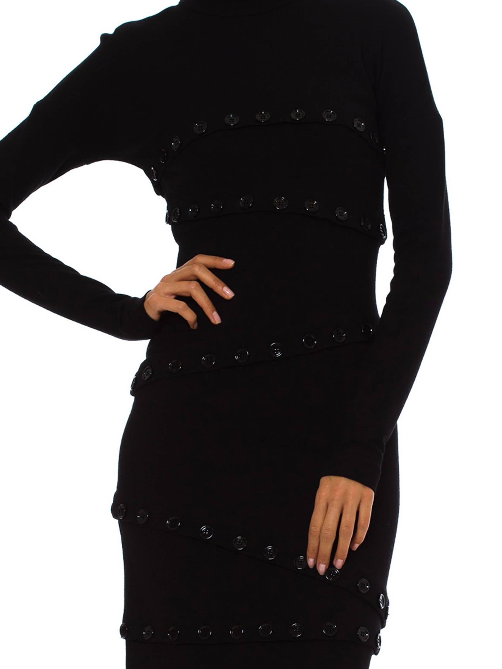 Women's Dolce & Gabbana Black Button Dress