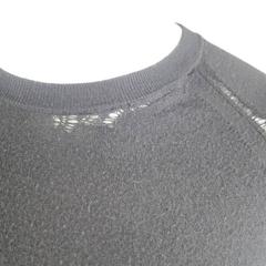 DIOR HOMME by Hedi Slimane Jersey Cuello Redondo Destruido Negro Lana Hombre Talla M