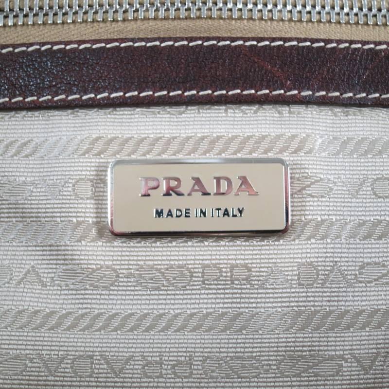 Women's PRADA Tan Python Snake Skin Striped Belt Buckle Shoulder Bag