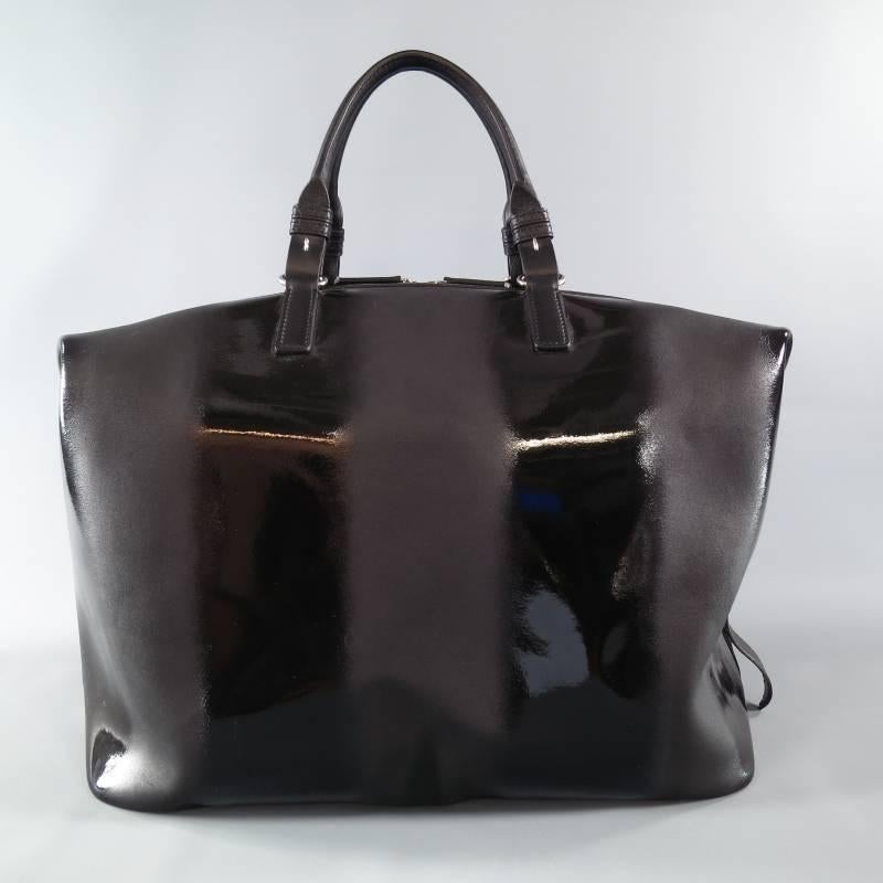 DSQUARED2 Black Spray Paint Tag Effect Leather Weekender Carry-On 1