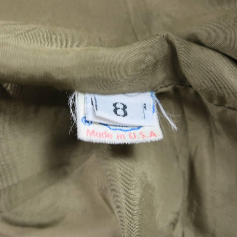 OSCAR DE LA RENTA Size 6 Beige Textured Tweed Button Lapel Jacket Skirt Suit 5