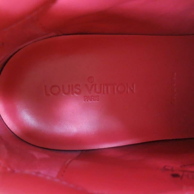 LOUIS VUITTON 10.5 Black Textured Leather High Top Velcro Trailblazer Sneakers 3