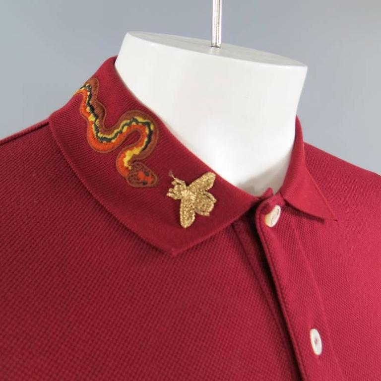 gucci red polo