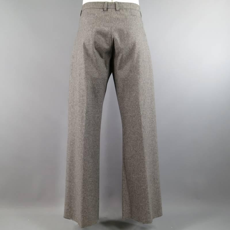 DIOR HOMME Größe 34 Grau Wolle / Kaschmir Weites Bein Kleid Hose im Zustand „Hervorragend“ in San Francisco, CA