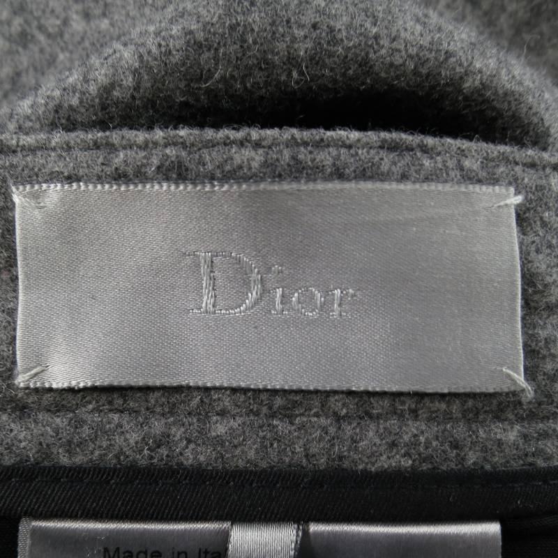 DIOR HOMME Größe 34 Grau Wolle / Kaschmir Weites Bein Kleid Hose 3