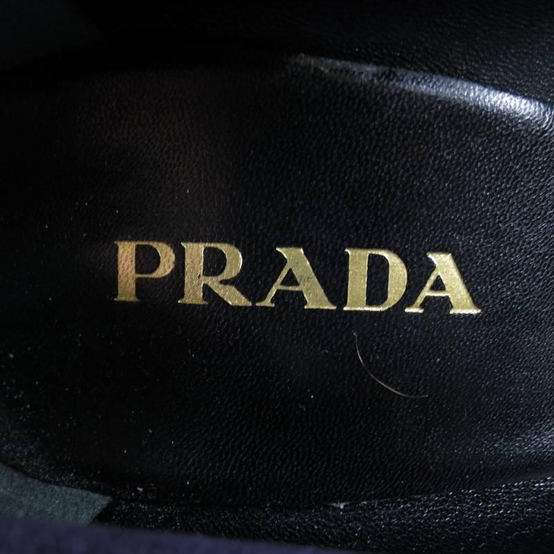 PRADA Size 8.5 Purple Suede Curved Heel Pumps 3