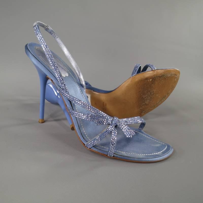 rene caovilla blue heels