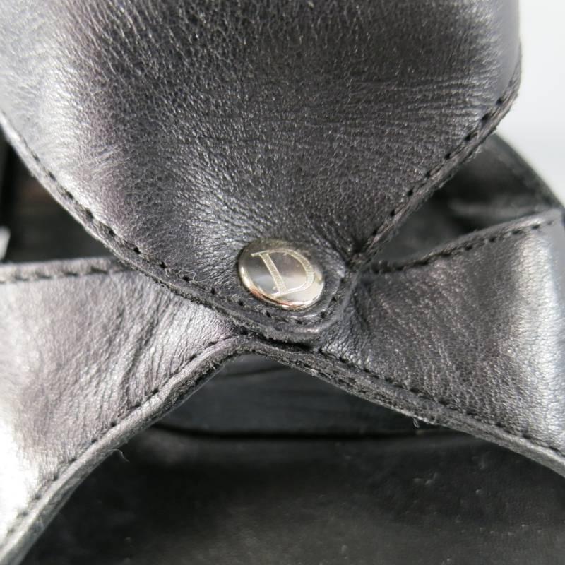 CHRISTIAN DIOR Sandalias de plataforma gladiadoras de piel negra -EXTREME- talla 6.5 3