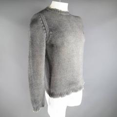 AVANT TOI Size S Distressed Gray Wool / Cashmere Pullover