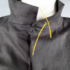 M.A+ 42 Charcoal Raw Edge Coated Cotton Jacket