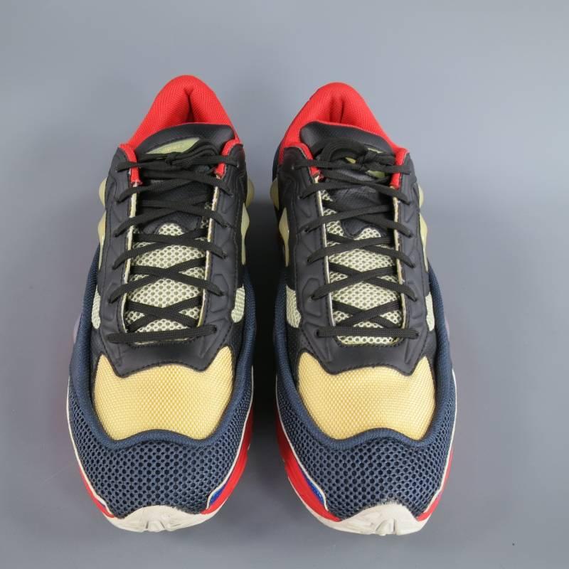 RAF SIMONS X ADIDAS Taille 12 Nylon multicolore OZWEEGO 2 Baskets Excellent état à San Francisco, CA