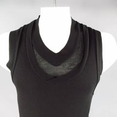 JULIUS_7 Men's Size L Cotton Blend Black Duo Racer Back Tank