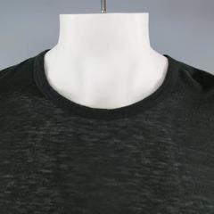 JULIUS_7 Men's Size S Cotton / Cashmere Black Long Sleeve Shirt