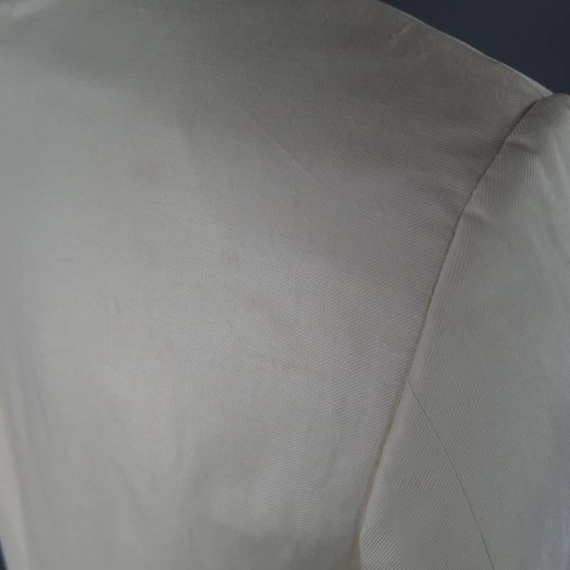 GUCCI Men's 40 Regular Cream Silk / Linen Sport Coat 2