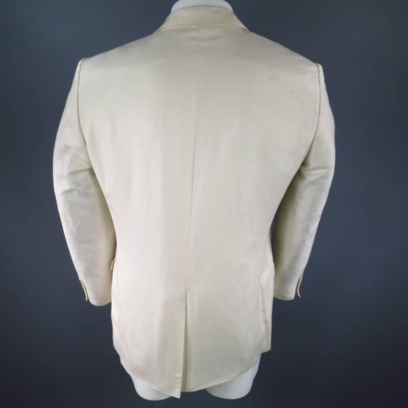 GUCCI Men's 40 Regular Cream Silk / Linen Sport Coat 1
