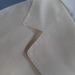 GUCCI Men's 40 Regular Cream Silk / Linen Sport Coat