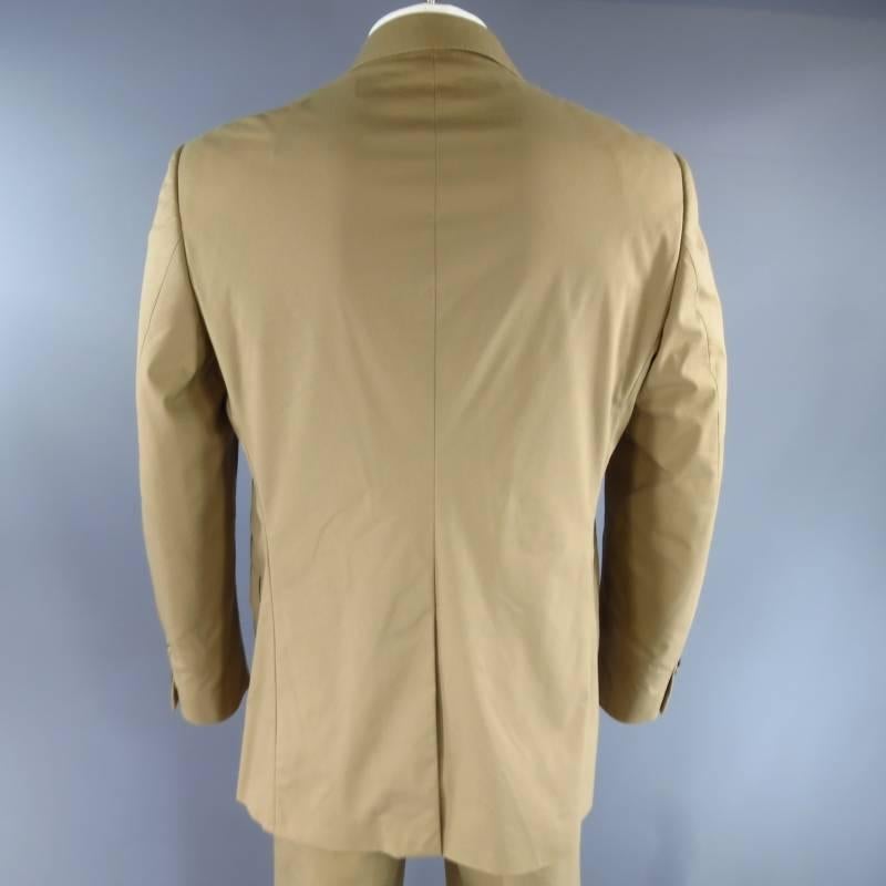 PRADA 44R Neutral Brown Blended Cotton Suit 1