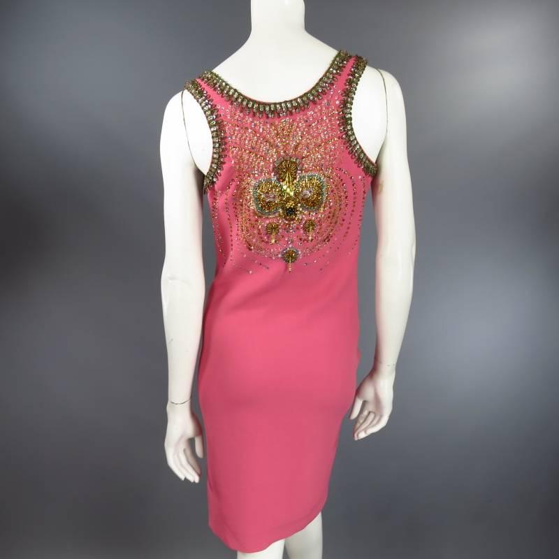 MIU MIU Size 6 Pink Blended Viscose Cocktail Dress 2