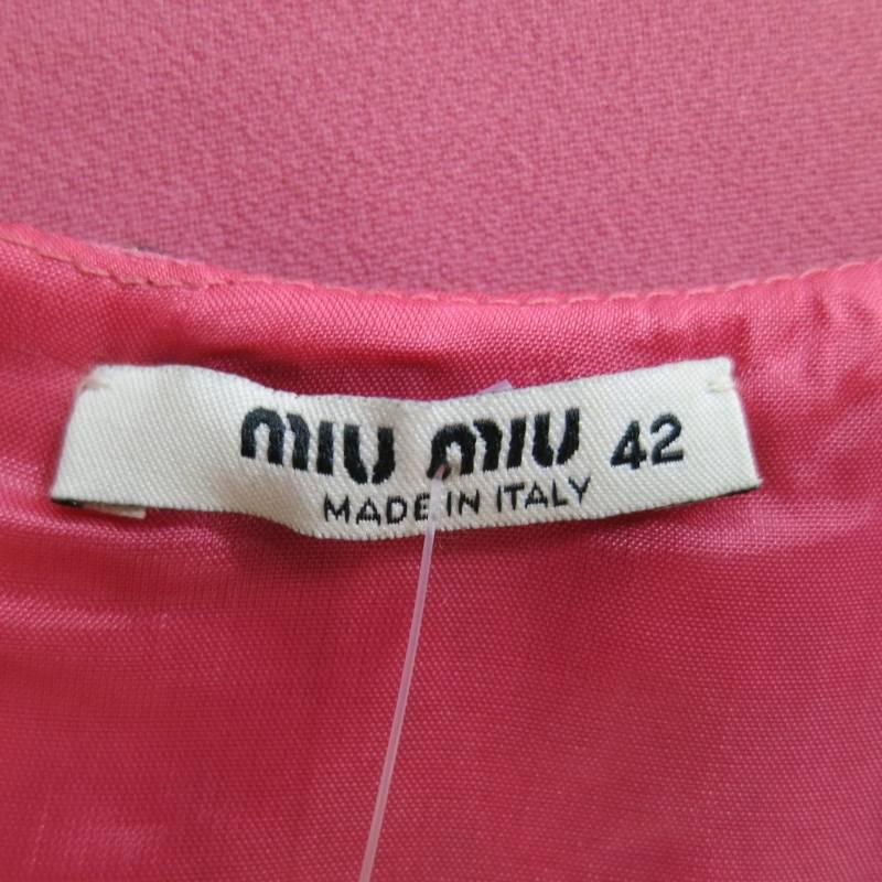 MIU MIU Size 6 Pink Blended Viscose Cocktail Dress 5