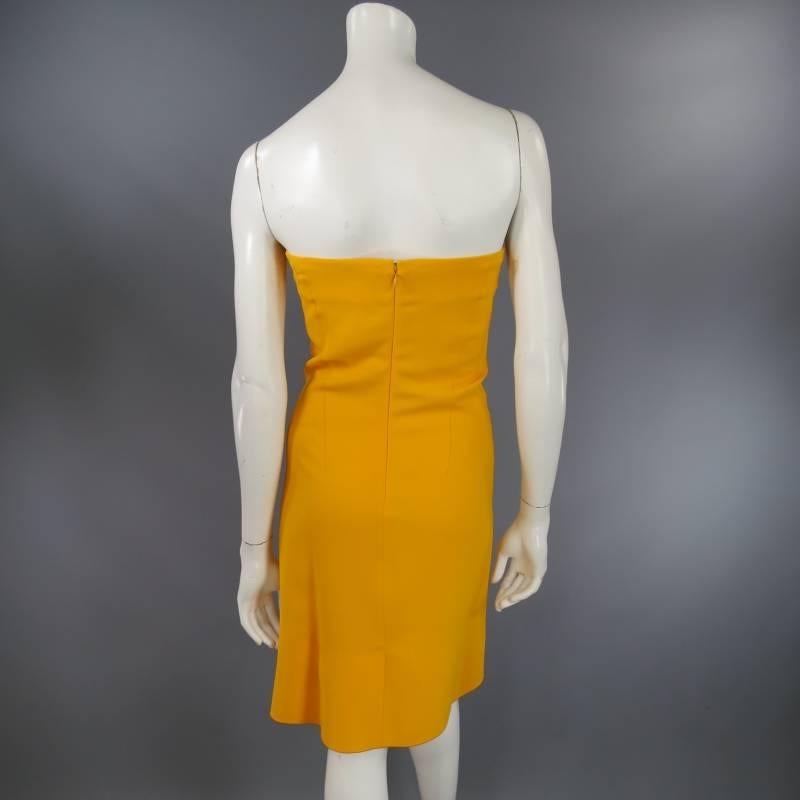 REED KRAKOFF Size 8 Orange Cotton / Elastane Dress 1
