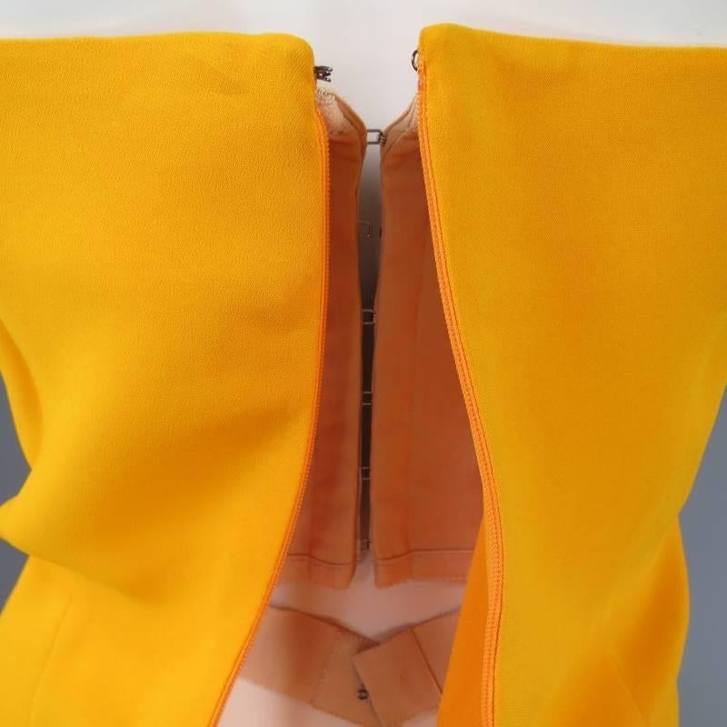 REED KRAKOFF Size 8 Orange Cotton / Elastane Dress 2
