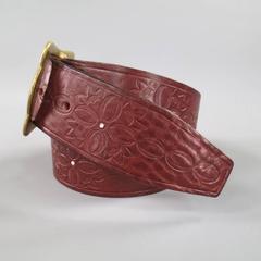DSQUARED2 Burgundy Leather Belt