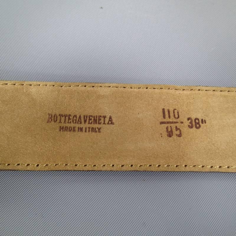 Vintage BOTTEGA VENETA Light Taupe Brown Alligator Leather Belt 1