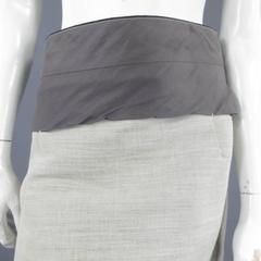 COMME des GARCONS Size S Grey Wool Blend Hamata Kimono Skirt