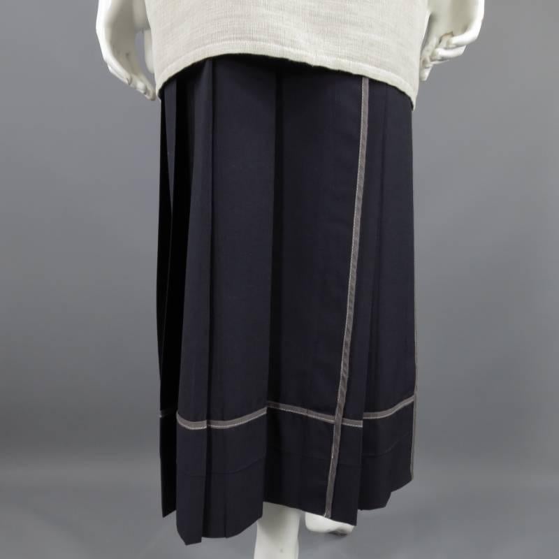 COMME des GARCONS Size S Grey Wool Blend Hamata Kimono Skirt 4