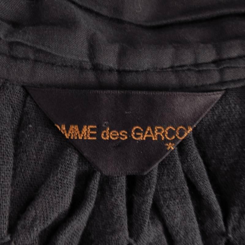COMME des GARCON Charcoal Pleated Stitched Cotton Jacket 4