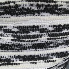 PROENZA SCHOULER Size 4 Black & White Striped Boucle Tweed Chain Mini Skirt