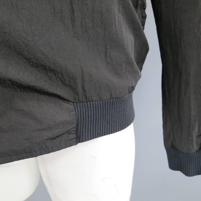 Blouson Denim Noir Silent By Damir Doma - Taille M - Neuf Avec étiquettes - Style Col Mao, Coupe Courte