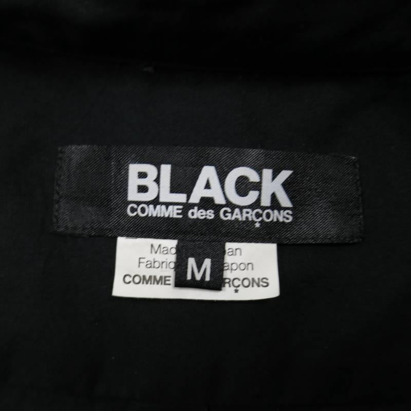 COMME des GARCONS Men's Size M Black & Blue Contrast Cotton Long Sleeve Shirt 2