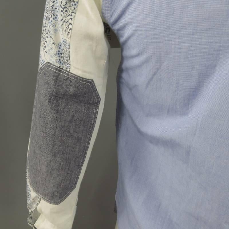 COMME des GARCONS Men's Size S Printed Patchwork Cotton Long Sleeve Shirt 5