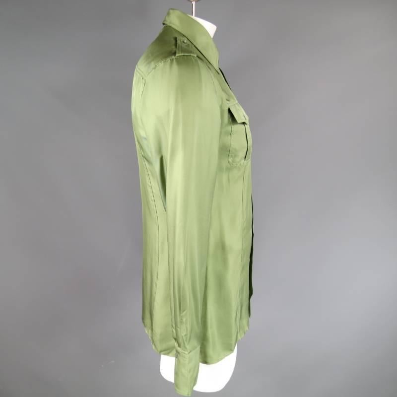 mens green military shirt