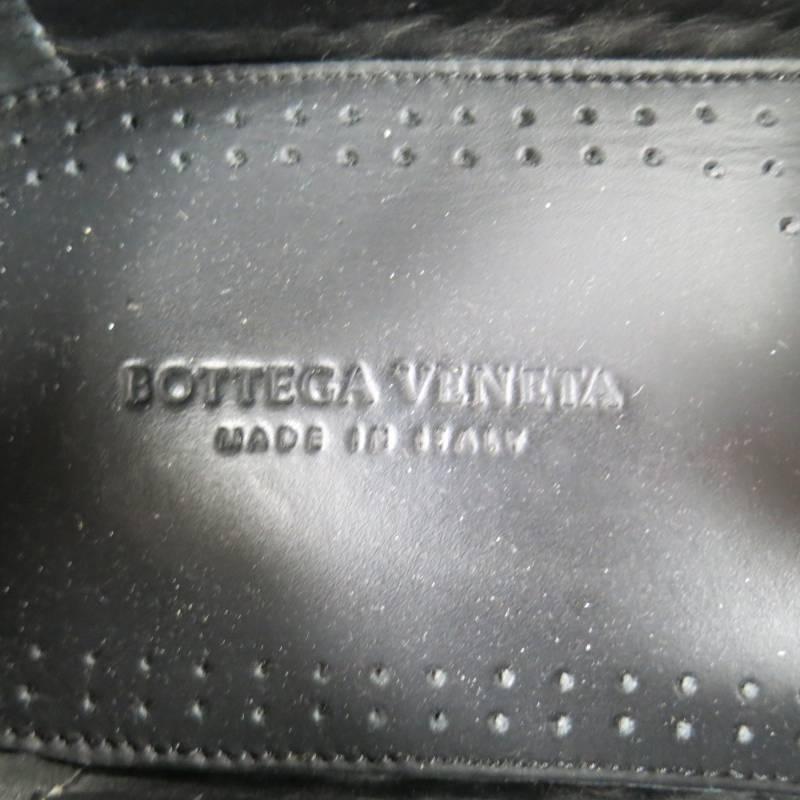 BOTTEGA VENETA Size 10 Black Intrecciato Leather Loafers 2
