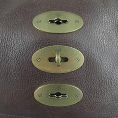 MULBERRY Brown Leather Gold Tone Lock BRYNMORE Messenger Bag