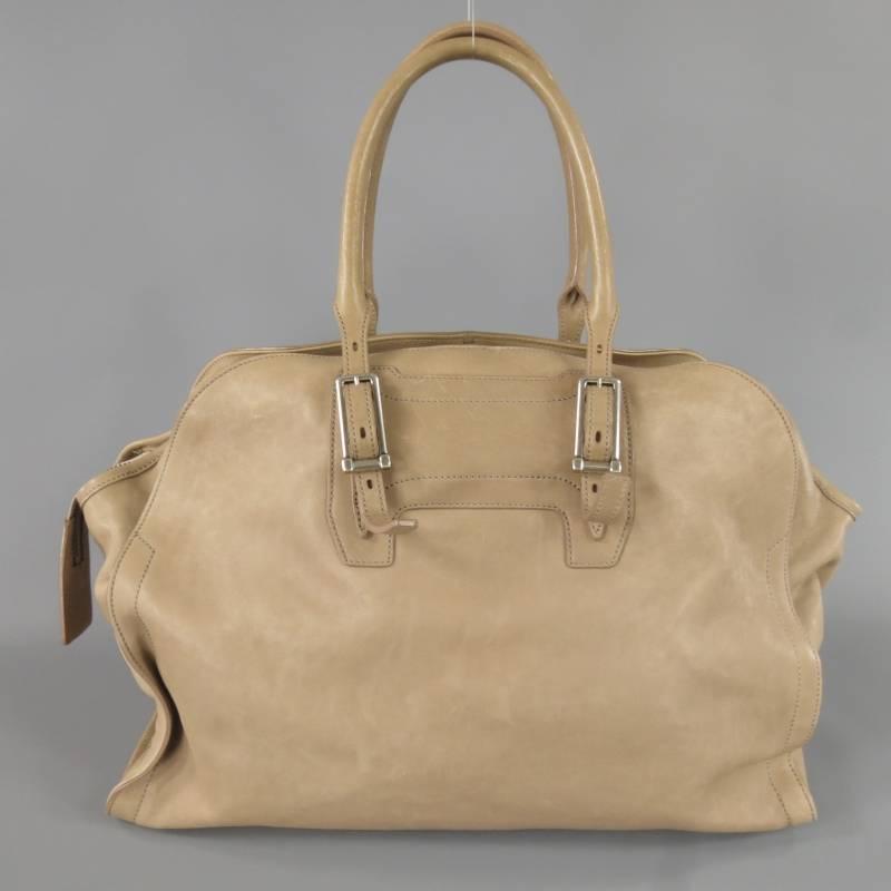 HELMUT LANG Taupe Leather BUNKER Tote Handbag 2011 at 1stdibs