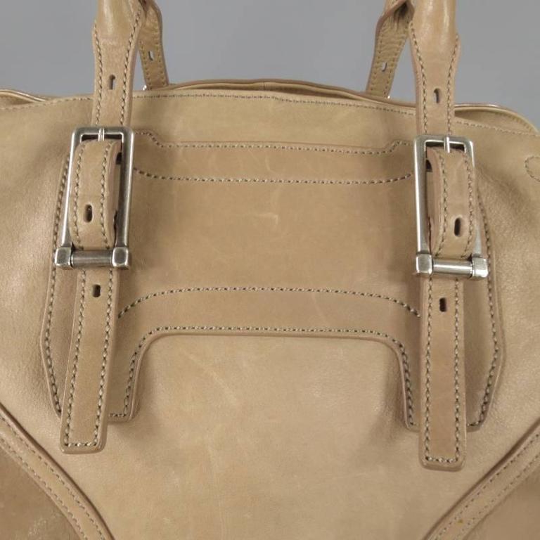 HELMUT LANG Taupe Leather BUNKER Tote Handbag 2011 at 1stDibs