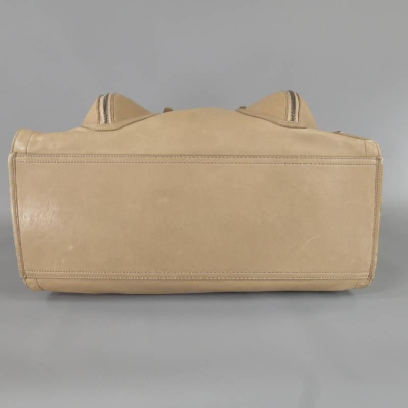 HELMUT LANG Taupe Leather BUNKER Tote Handbag 2011 at 1stdibs