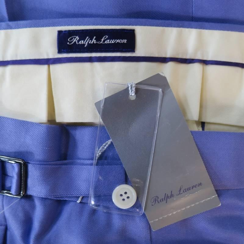 RALPH LAUREN Purple Label Size 32 Pastel Purple Silk Twill Pleated Dress Pants 3