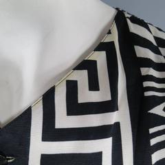 Vintage GIANNI VERSACE Men's 40 Black & White Geometric Print Viscose Blend Vest