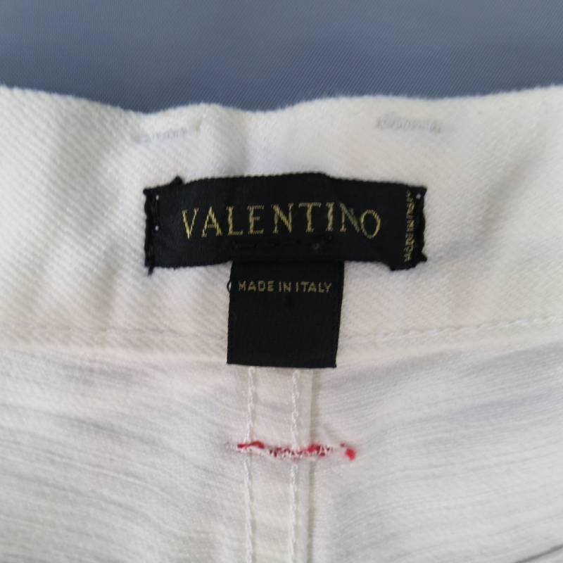 VALENTINO Size 33 White Denim Skinny Jeans 4