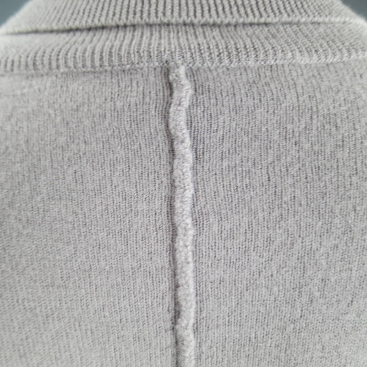 VALENTINO Size L Mauve Virgin Wool Lace Panel Turtleneck 2