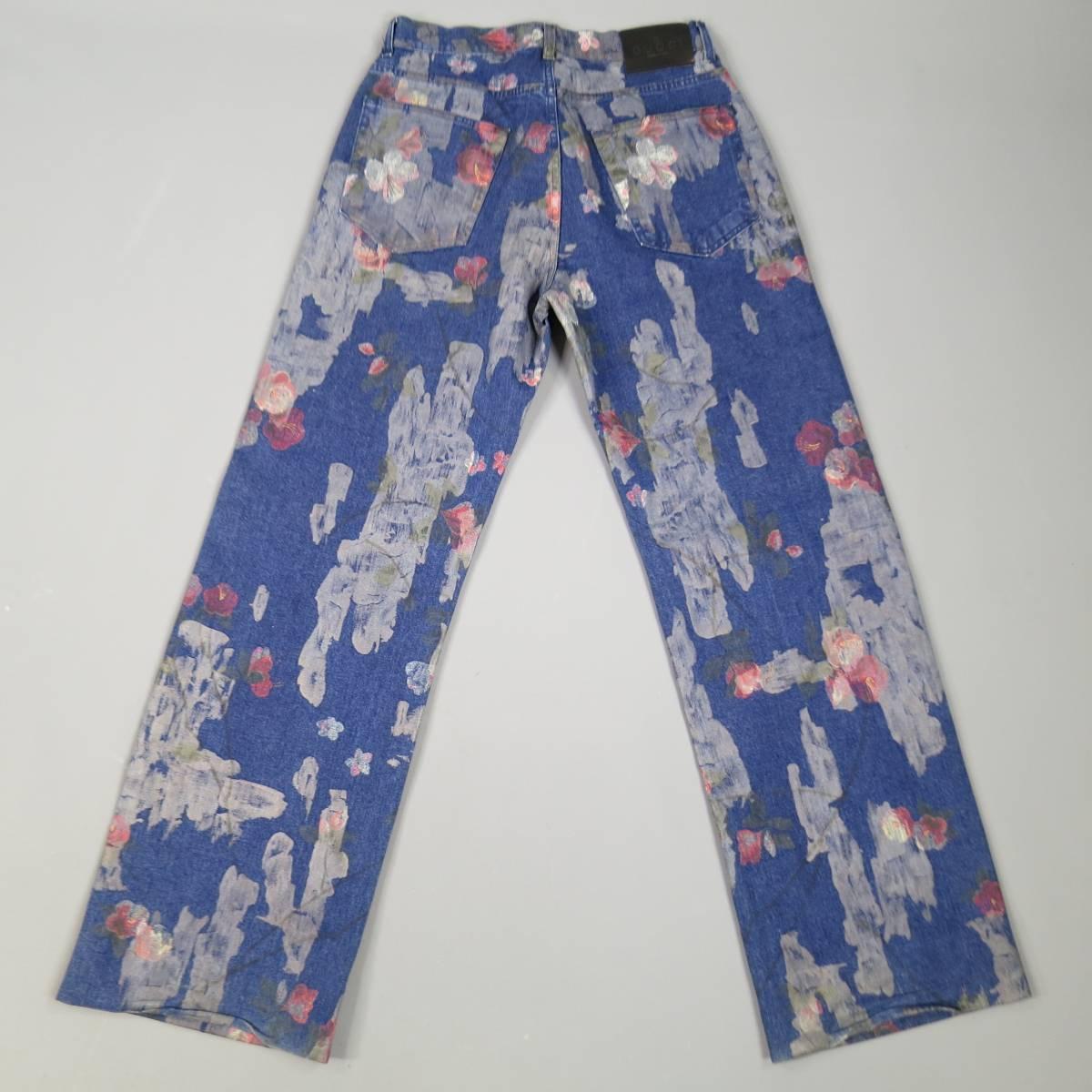 gucci floral jeans