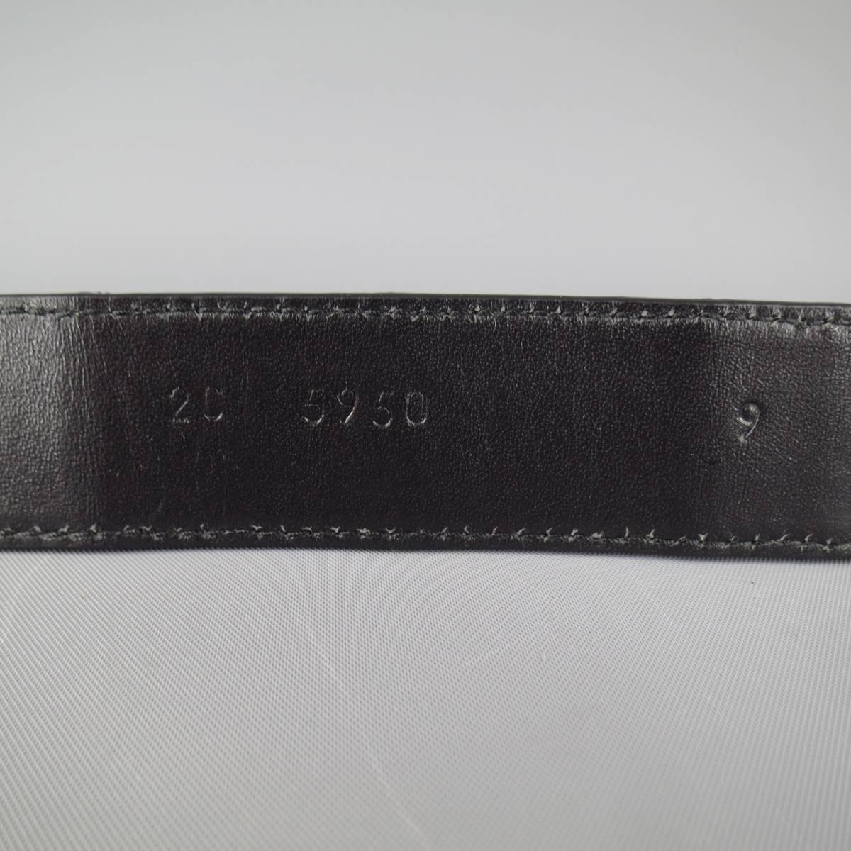 PRADA Size 40 Black Leather patchwork Belt 4