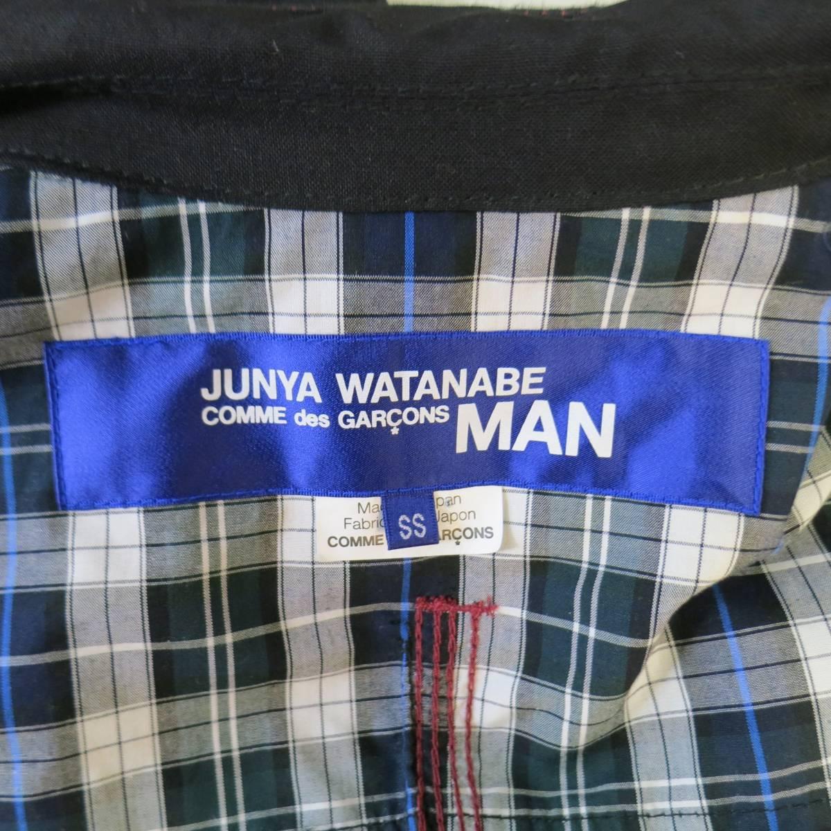 JUNYA WATANABE 36 Black Wool / Mohair Red Stitching Sport Coat 6