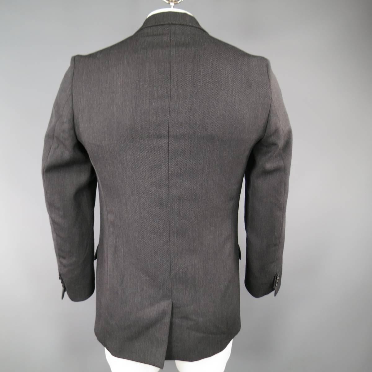 Black Maison Martin Margiela Men's Sport Coat Charcoal Wool Jacket, 40 Regular 